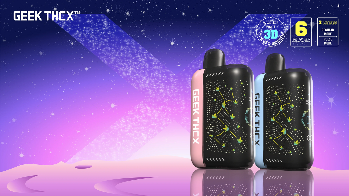 Geek THCX Pulse 6 GRAMS CB9A + THC-P Curve Screen Disposable Vape